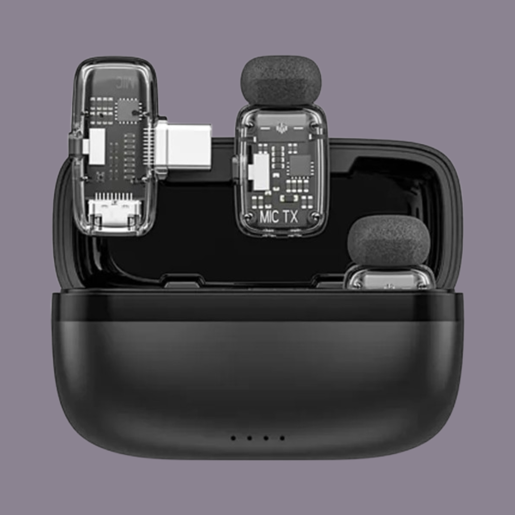 Elryan: WiWU Dual ANC Wireless Microphone - Battery Life 4.5 hours per charge - Fast Charging Full charge in 30 minutes - Black