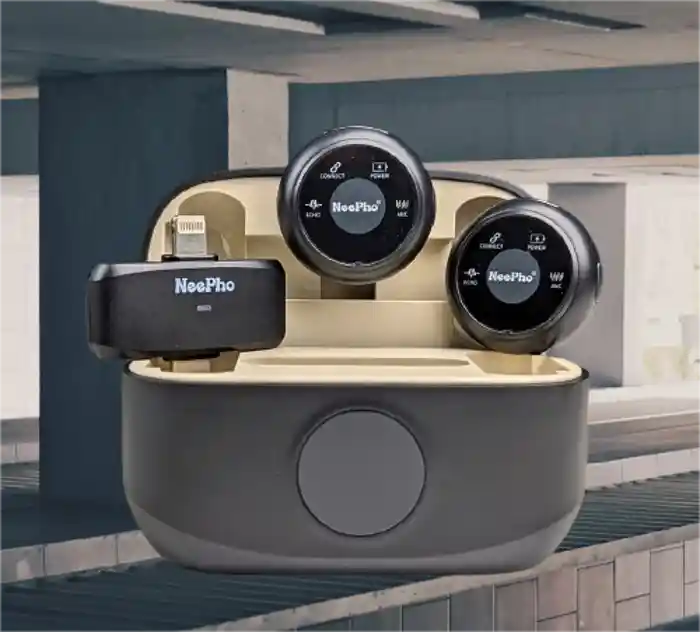 Neepho NP-57 Dual Wireless Lavalier Microphone – Crystal-Clear Audio for Vlogging, Interviews & Live Streaming